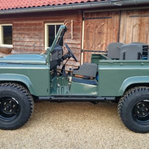 1985 Landrover 90 LHD Truckcab Keswick building day 7 left side