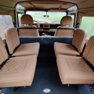 1990 LR LHD D90 V8 AC Heritage Grey AA rear loadfloor seats top