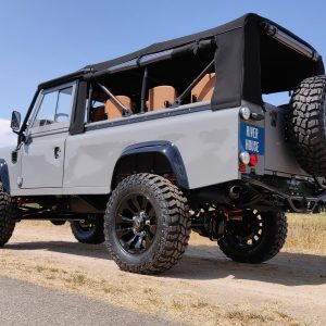 1992 LR LHD Defender 110 Grey B with top left rear low