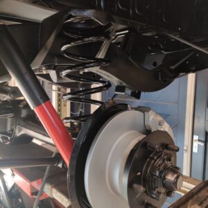2011 LR LHD Defender 110 CSW Santorini Soft Top rear suspension left