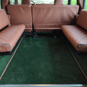 1994 LR LHD Defender 110 300 Tdi A Pastel Green interior 3rd row jump seats