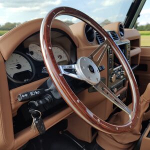 2011 LR LHD Defender 90 B Soft Top Keswick Green wooden steering wheel