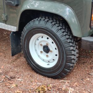 Olive Green 110 WOLF rim with new Michelin XZL