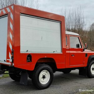 1994 LR LHD Defender 110 HCPU Red AA right rear