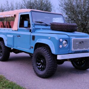 1994 Defender 110 Soft Top Heritage Blue B right front